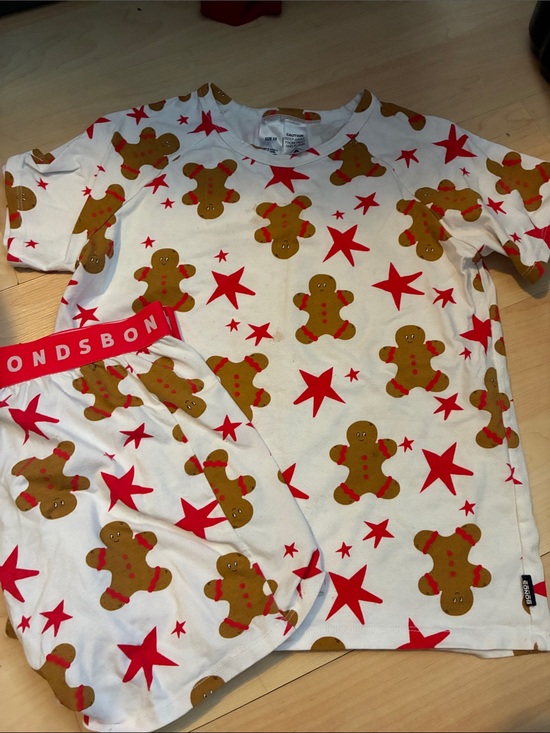 Bonds Other - Bonds Kids Gingerbread Star Pajama Set - White, Brown, Red